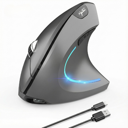🖱️ Ergonomic Vertical Mouse | Rechargeable Dual-Mode Comfort