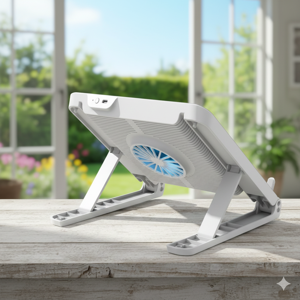 💻 ChillMate 17” – Pro Cooling & Ergonomic Stand