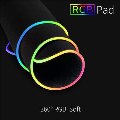 🖱️RGB LED Gaming Mouse Pad – Large Waterproof Desk Mat