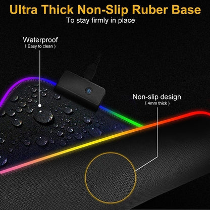 🖱️RGB LED Gaming Mouse Pad – Large Waterproof Desk Mat